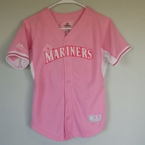 Majestic Pink Mariners Jersey Girls size 10/12